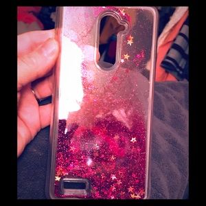 ZTE Zmax Pro Pink Liquid Glitter iPhone Case